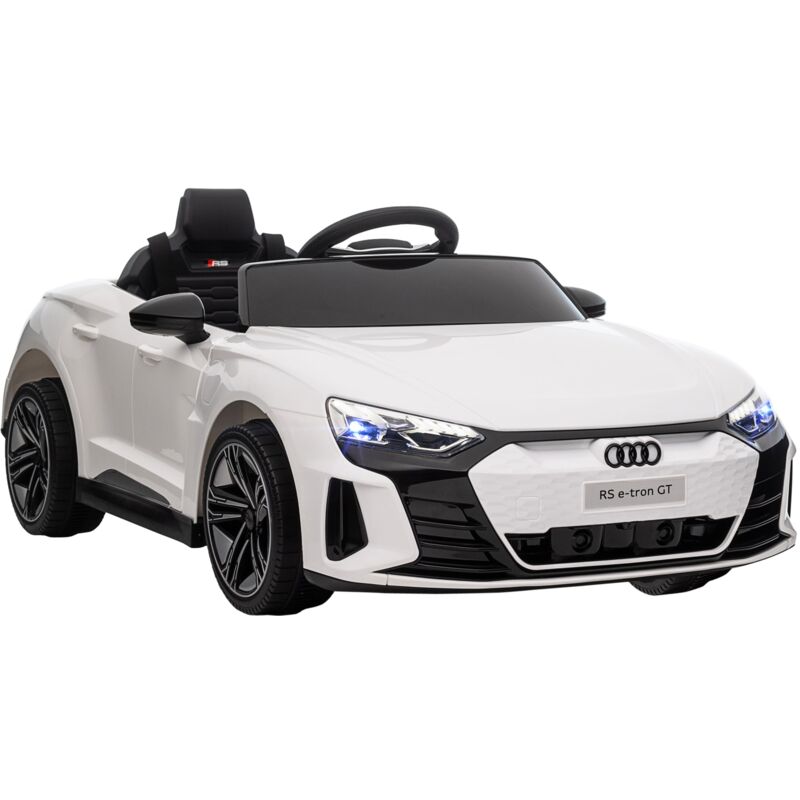 foto del prodotto audi macchina elettrica per bambini licenza rs con telecomando bianca e nero