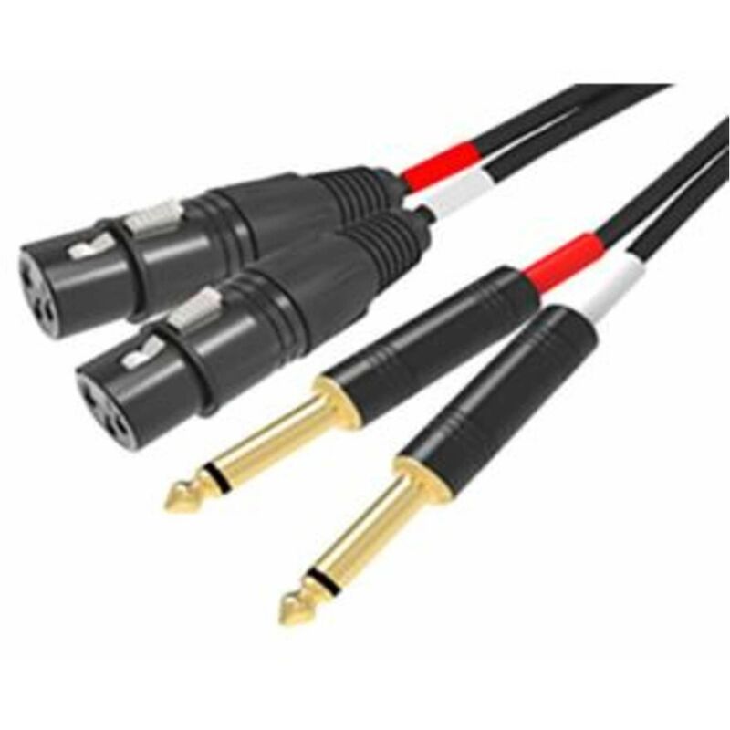 foto del prodotto audio 2 x xlr f 2 x 6.3mm 3mt rdm c93 cavo