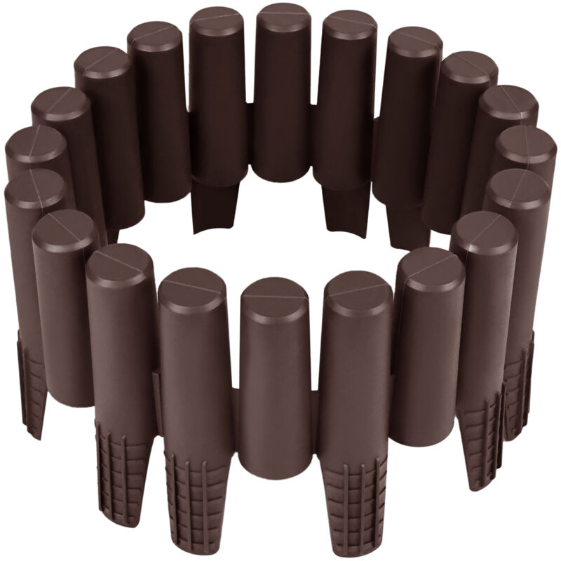 foto del prodotto aufun 5,6 m bordure per aiuole e giardini in plastic, giardino palisade bordo del giardino adatto per la composizione facile di diverse forme 28cm