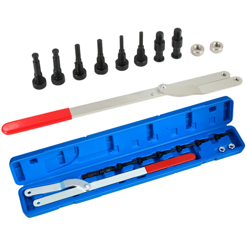 foto del prodotto aufun albero a camme a gomito pignone chiave cam temporizzazione cambio cinghia posteriore puleggia portachiavi albero a camme gear tool blu