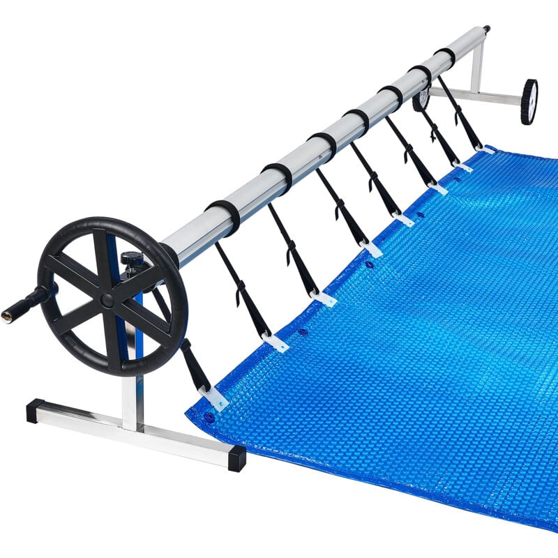 foto del prodotto aufun avvolgitore per piscina copertura automatica termica solare mobile 3m 5,70 m, per pellicola solare o piano involucro per piscina, con