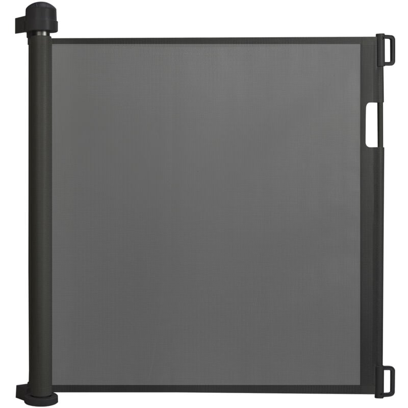 foto del prodotto aufun cancelletto di protezione per scale, griglia di protezione per porte estraibile scale, con sistema di sicurezza per bambini, 0 180 cm, nero