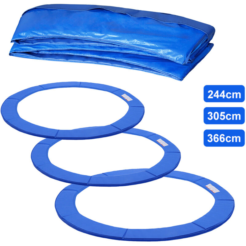 foto del prodotto aufun copertura per bordoper trampolino 366cm pvc pe protezione per bordi a molla per trampolino, resistente ai raggi uv, resistente agli strappi,
