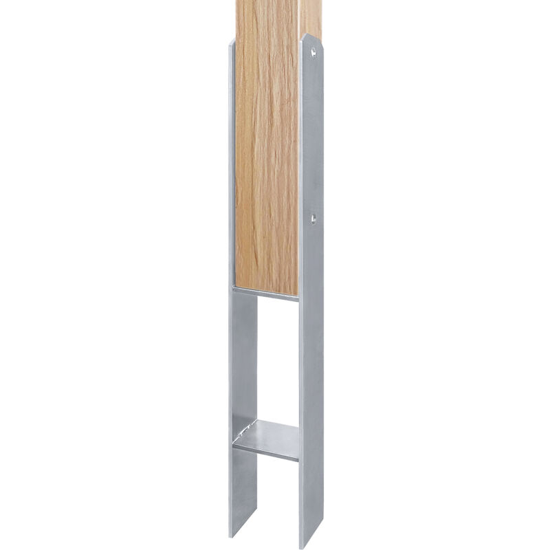 foto del prodotto aufun h base post vite per fissaggio pali legno staffa porta palo da avvitare manica di supporto, zincati a caldo, lunghezza 600 mm 2 pezzi da 81