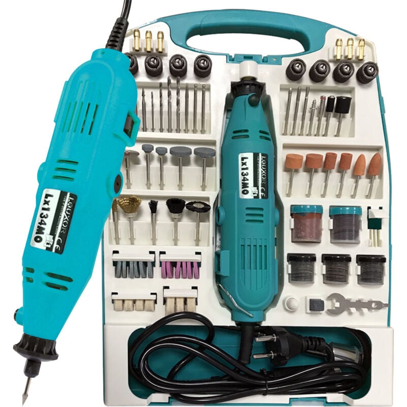 foto del prodotto aufun mini smerigliatrice angolare set con accessori 226 pezzi, smerigliatrice multifunzionecon valigetta per mano e fai da te