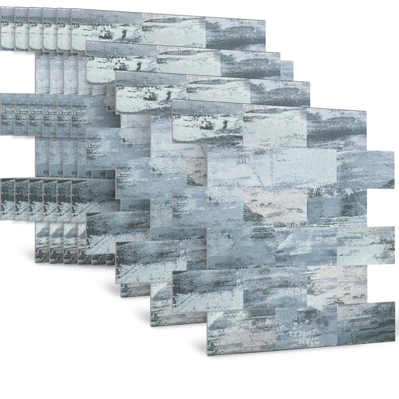 foto del prodotto aufun pannello adesivo per decorazione 30cmx30cm, 10 pezzi piastrelle per cucina bagno piastrelle adesive in pvc autoadesivo impermeabile per