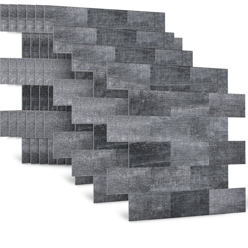 foto del prodotto aufun pannello adesivo per decorazione 30cmx30cm, 10 pezzi piastrelle per cucina bagno piastrelle adesive in pvc autoadesivo impermeabile per