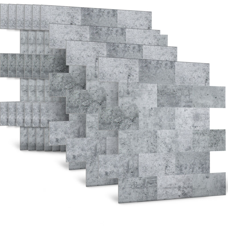 foto del prodotto aufun pannello adesivo per decorazione 30cmx30cm, 10 pezzi piastrelle per cucina bagno piastrelle adesive in pvc autoadesivo impermeabile per