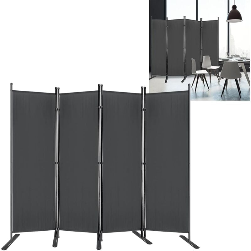 foto del prodotto aufun paravento, separatore di ambienti, schermo per privacy, divisorio removibile per esterni con picchetti di fissaggio e cinghie, per giardino,