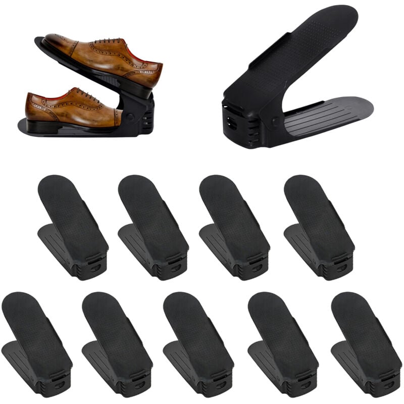 foto del prodotto aufun scarpe scarpiera armadio salvaspazio in polipropilene set portascarpe portascarpe regolaili in plastica durevole regolabile in altezza