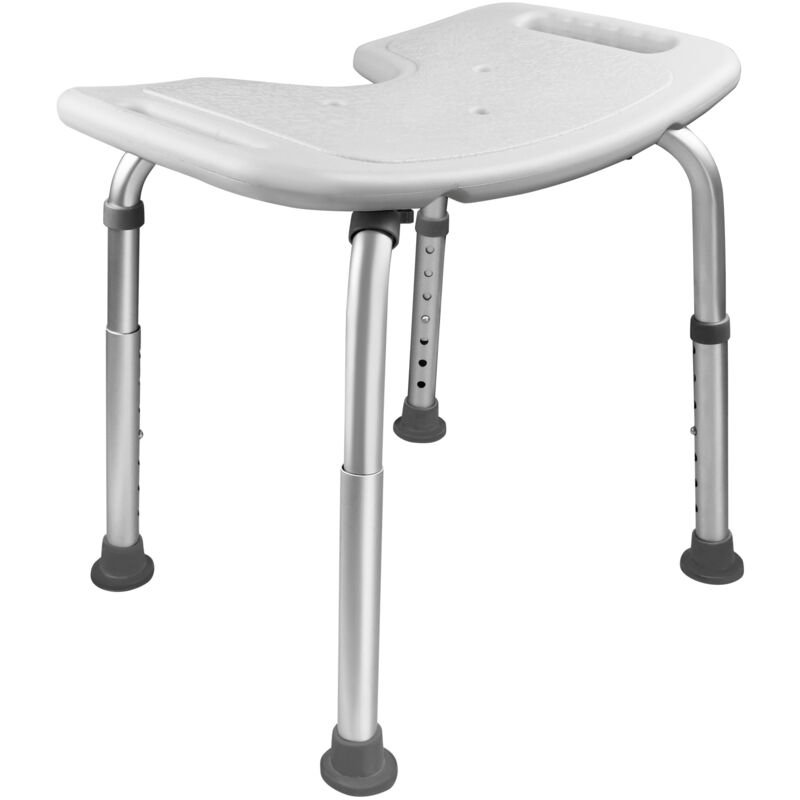 foto del prodotto aufun sgabello da doccia, altezza regolabile, sgabello da doccia, sedile antiscivolo per il bagno, ausilio per la doccia, in alluminio e plastica,