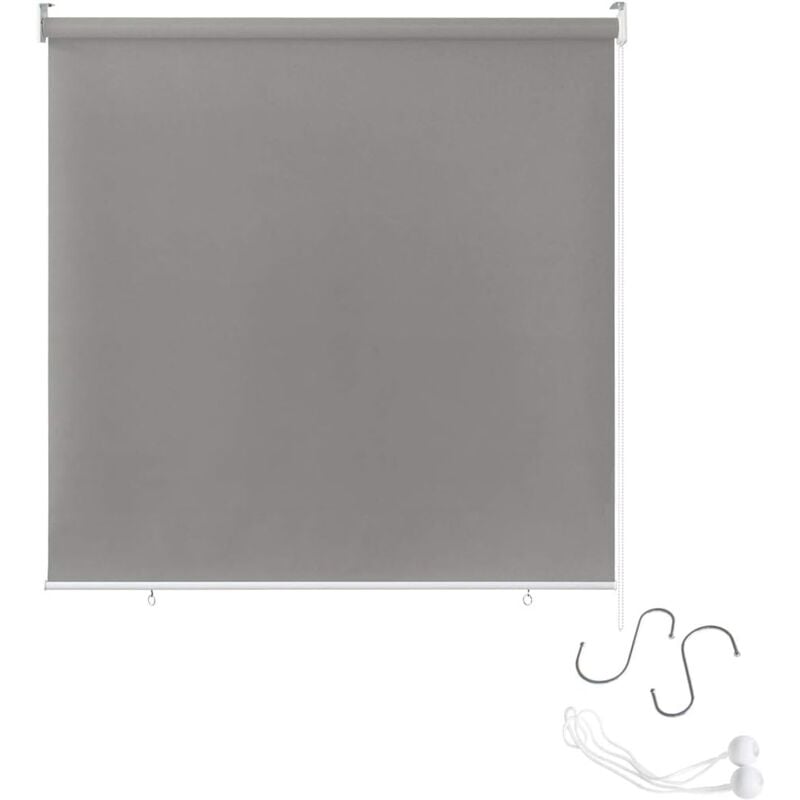 foto del prodotto aufun tenda da sole a rullo per esterno balcone tende verticali, resistente alle intemperie, anti uv, protezione solare per finestre e porte, 140 x