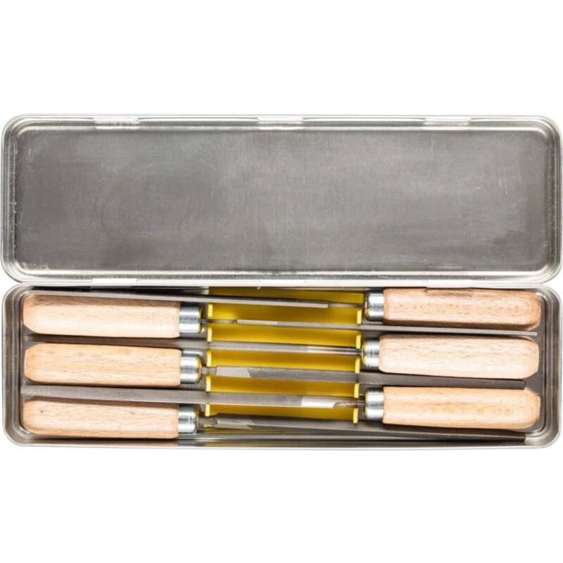 foto del prodotto august r ggeberg gmbh co.kg pferd tools 11700265 kit di lime per chiavi a pipistrello 2 incl. pinzatura a fune in scatola di metallo lunghezza 100