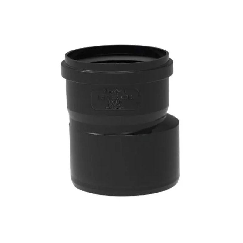 foto del prodotto aumento eccentrico maschio femmina ad innesto in pvc con guarnizione serie phono black 40 f 100 m nicoll