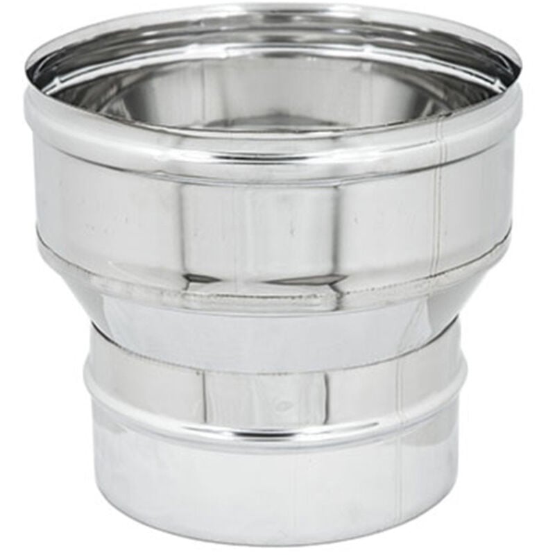 foto del prodotto aumento inox da m 120 a f variabile spessore 6 decimi aisi 304, diametro 140mm