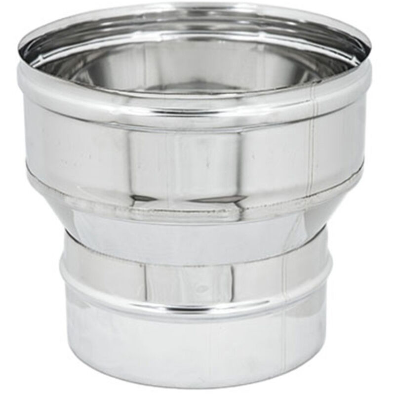 foto del prodotto aumento inox da m 130 a f variabile spessore 6 decimi aisi 304, diametro 140mm