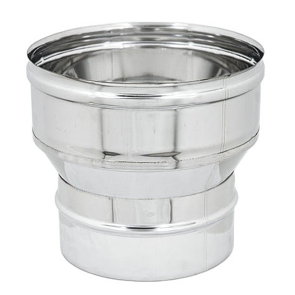 foto del prodotto aumento inox da m 80 a f variabile spessore 6 decimi aisi 304, diametro 250mm