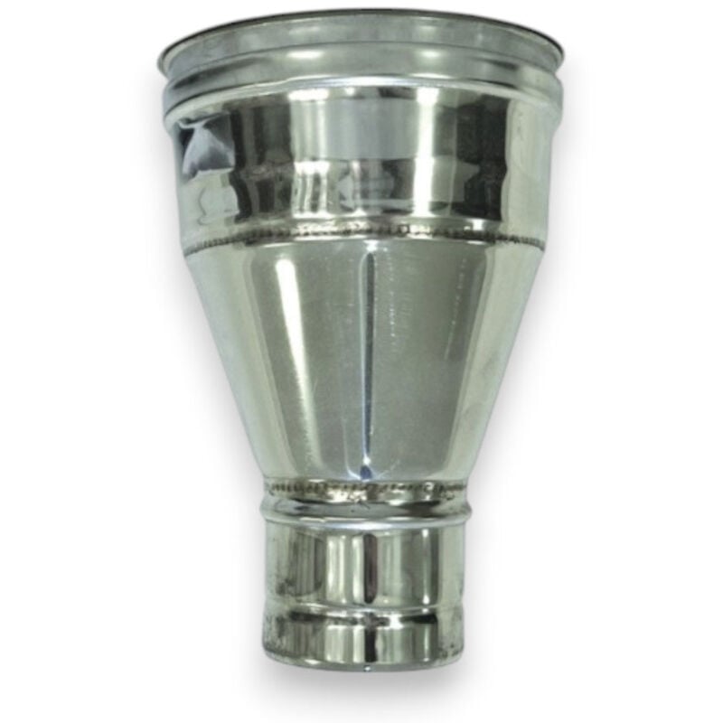 foto del prodotto aumento per tubi stufe a legna in acciaio inox 304 monoparete con attacco f/m - f8 - m12