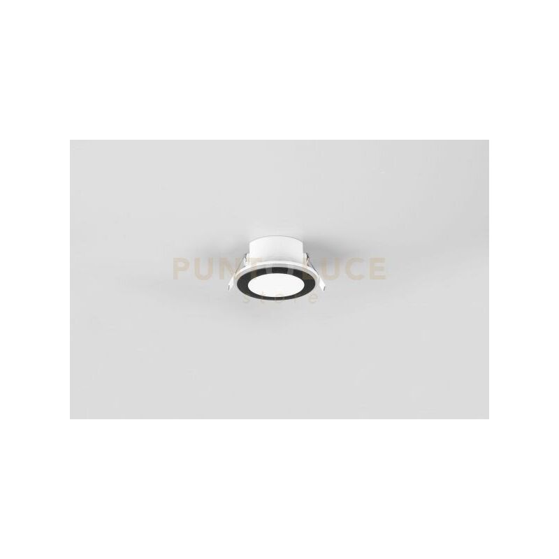 foto del prodotto aura faretto da incasso plastica nera satinata tripla accensione indipendente d. 8,2cm led 5w 450lm, 3000k