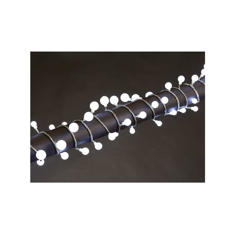 foto del prodotto aura led 6 m 90 palline bianche cavo trasparente modulatore 24 v