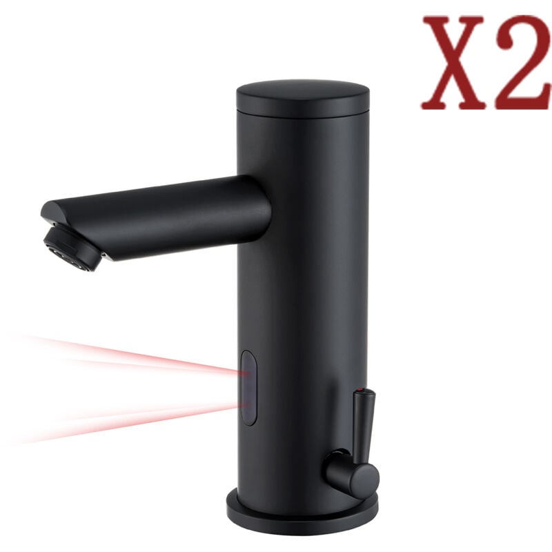 foto del prodotto auralum 2pcs rubinetto lavabo in ottone girevole a 360 miscelatore monocomando per bagno con aeratore removibile, miscelatore lavabo becco alto