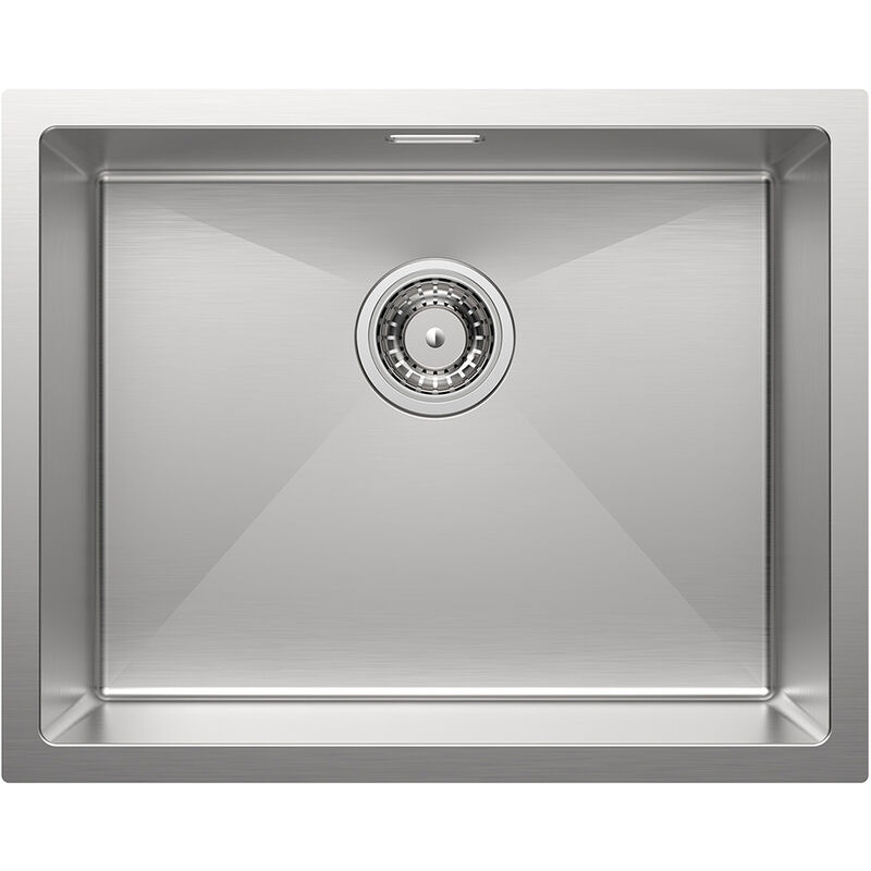 foto del prodotto auralum lavello da cucina 1 vasca 55 x 44 cm lavello incasso in acciaio inox spazzolato con troppopieno e sifone, senza piombo, protezione