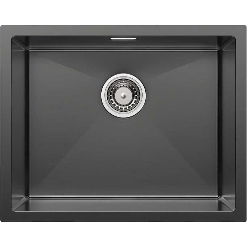 foto del prodotto auralum lavello in acciaio inox, lavello da cucina 1 vasca 55x44 cm, incl. troppopieno e set di scarico rapido, lavello da cucina resistente ed