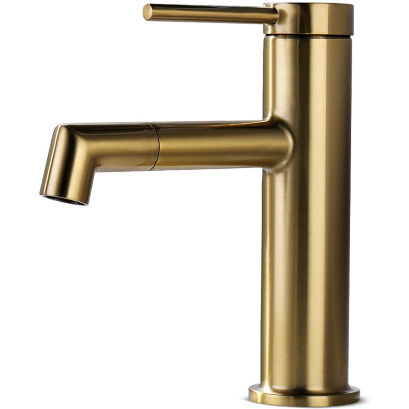 foto del prodotto auralum lonheo rubinetto per lavabo elegante rubinetto per bagno con beccuccio girevole a 360 gradi miscelatore per lavabo monocomando oro