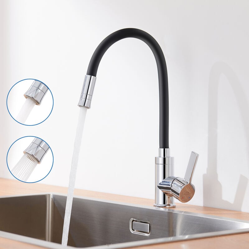foto del prodotto auralum max auralum rubinetto cucina con beccuccio flessibile 2 modalit , girevole a 360 rubinetto lavello cucina flessibile, miscelatore