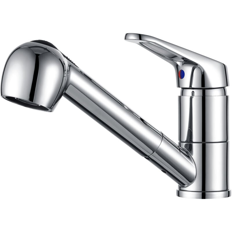foto del prodotto auralum max auralum rubinetto cucina estraibile, estraibile rubinetto da cucina con doccetta 70cm, girevole a 360 miscelatore monocomando per