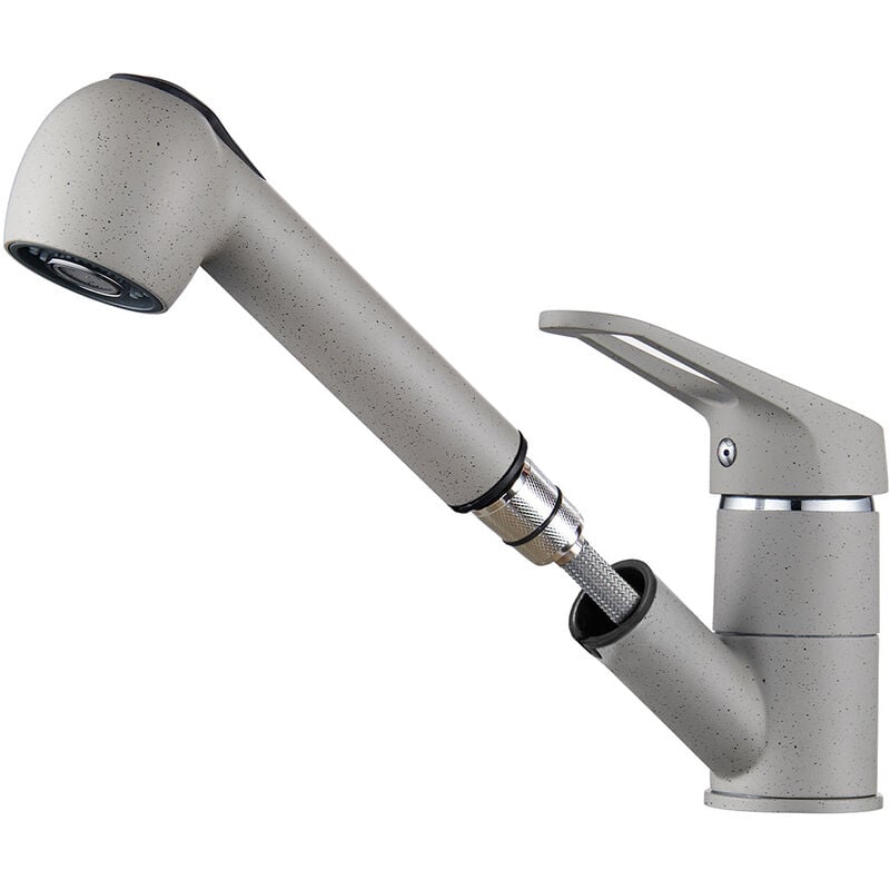 foto del prodotto auralum max auralum rubinetto cucina estraibile ottone, estraibile rubinetto da cucina con doccetta 70cm, girevole a 360 miscelatore monocomando