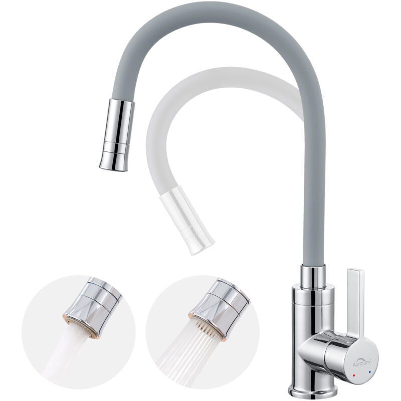 foto del prodotto auralum max auralum rubinetto lavello cucina da beccuccio flessibile con 2 modalit , miscelatore monocomando girevole 360 rubinetti cucina,