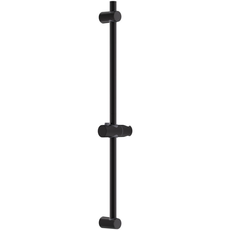 foto del prodotto auralum max barra doccia regolabile, barra doccia acciaio inox 57cm con supporto regolabile in altezza e angolo, nero, 71cm di altezza totale
