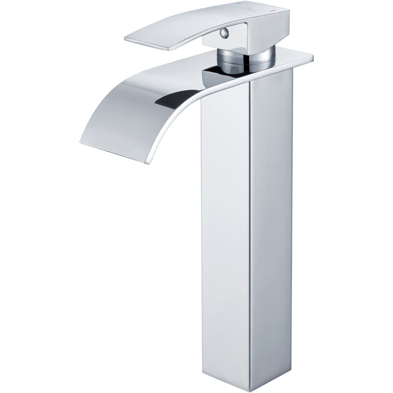 foto del prodotto auralum rubinetto ad alta pressione rubinetto bagno cascata bocca alta, rubinetto miscelatore bagno rubinetto miscelatore monocomando lavabo per