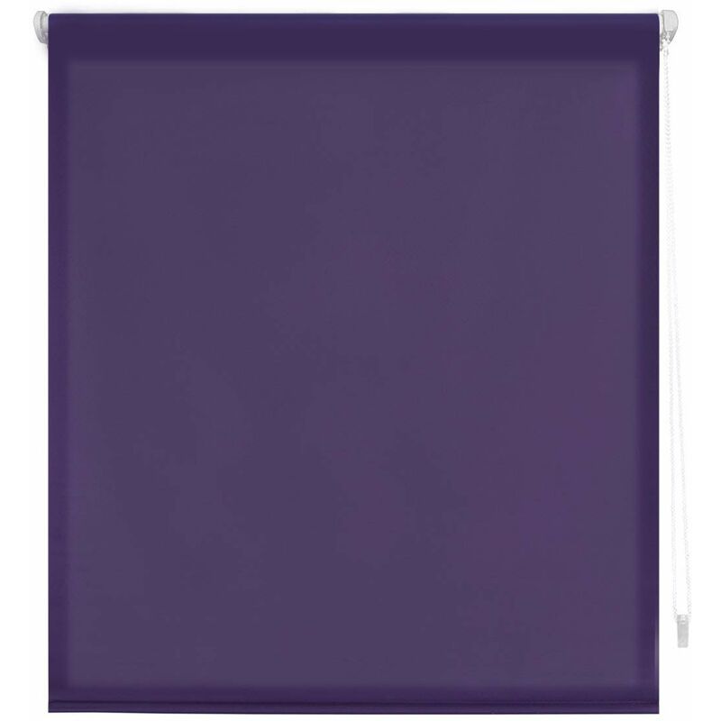 foto del prodotto aure tenda a rullo traslucida tinta unita senza perforazione viola, 37 x 180 cm larghezza x altezza dimensioni del tessuto 34 x 175 cm tende per