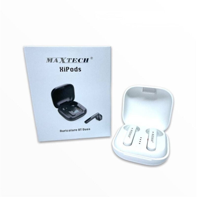foto del prodotto auricolari bluetooth duos xi pods bt5.0 350mah cuffia per smartphone t6 au bt014 trade shop traesio