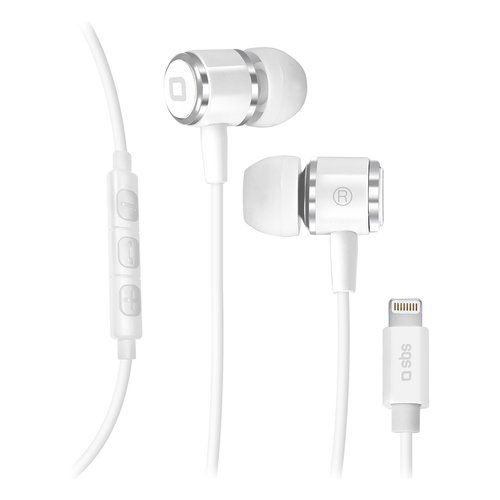 foto del prodotto auricolari microfono filo sbs teinearlightw studio mix 100 mfi white