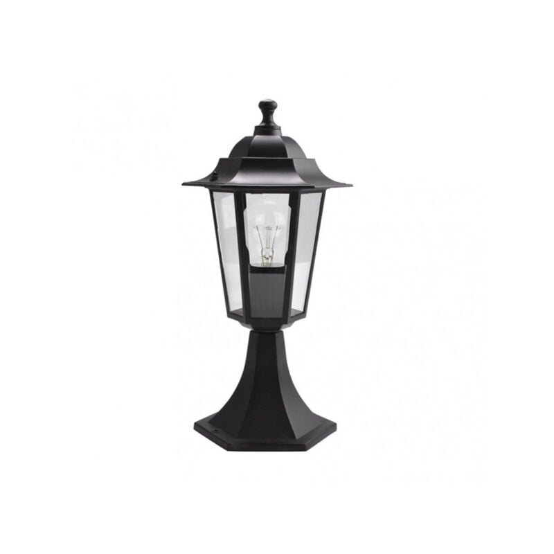 foto del prodotto auriga lampada da parete per esterni in alluminio 1xe27 nero 38x19x19x19 cm ip44