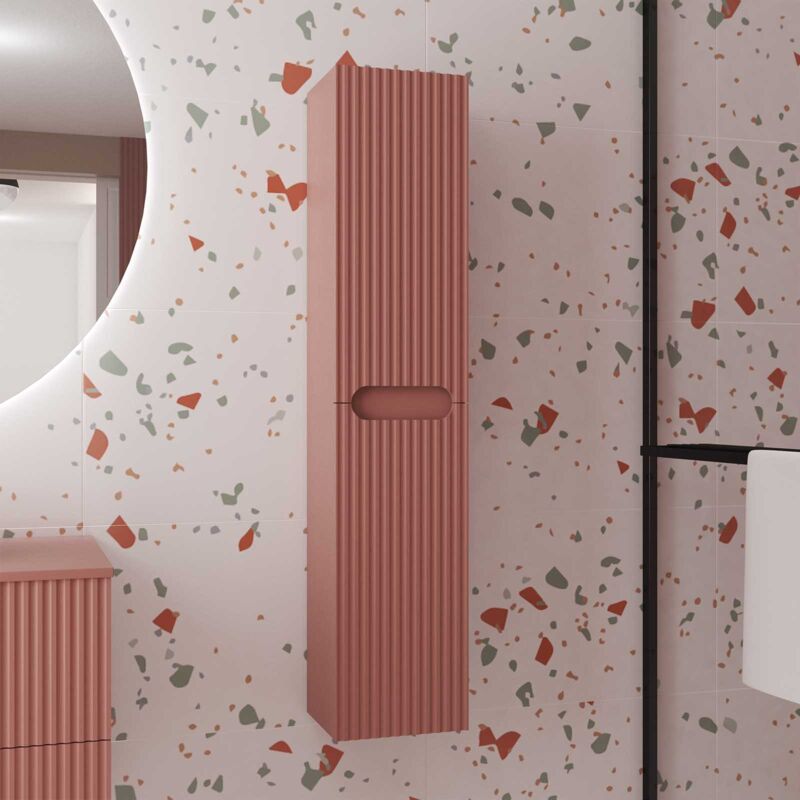 foto del prodotto aurlane colonna sospesa per bagno terracotta altezza 120 cm 2 ante leon