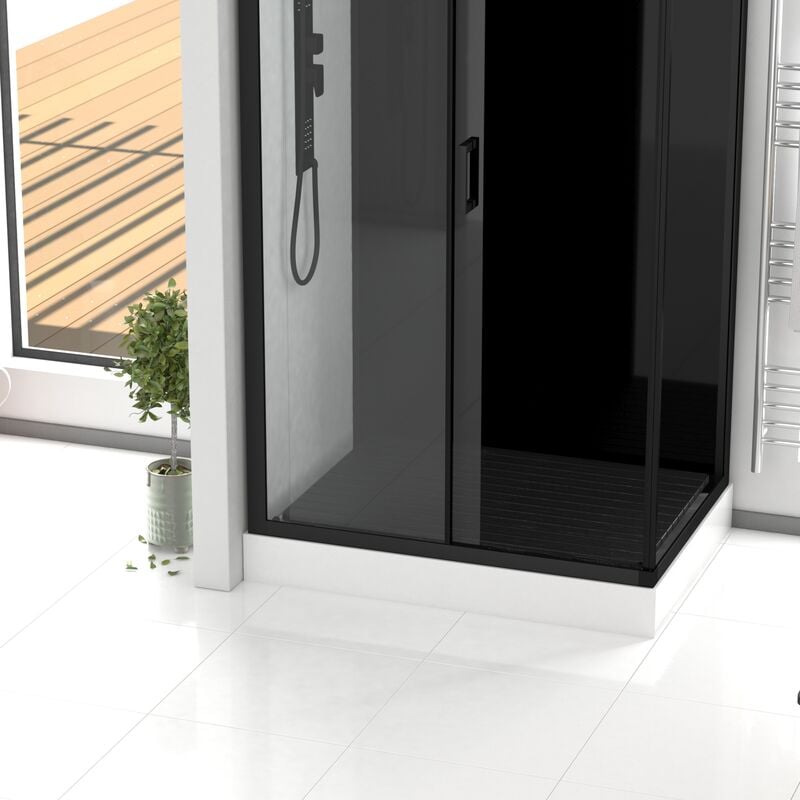 immagine 0 del prodotto aurlane pedana in legno composito grigio per cabina rettangolare dimensioni 96.5 x 65 x 3.2 cm