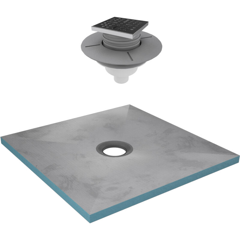 foto del prodotto aurlane piatto doccia da rivestire 90x90cm ritagliabile su misura scarico verticale rainy