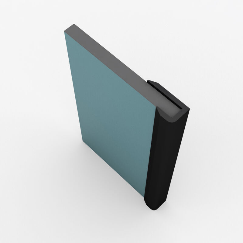 foto del prodotto aurlane set di 2 profili di finitura in alluminio nero opaco per pannelli murali 10x5x2100 mm