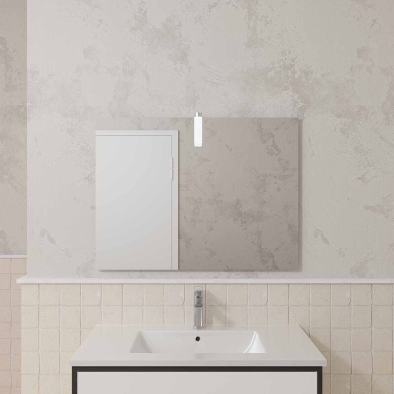 foto del prodotto aurlane specchio da bagno dot con applique led 80x60 cm