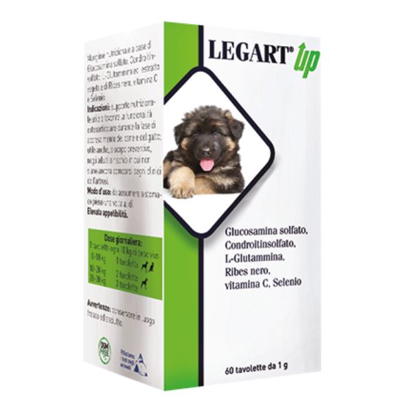 foto del prodotto aurora biofarma legart up per cuccioli di cane e gatto - 60 compresse - 1 ordine scegli tra bzr5 / bzr20 + 200 pt fedeltà - integratori per cani