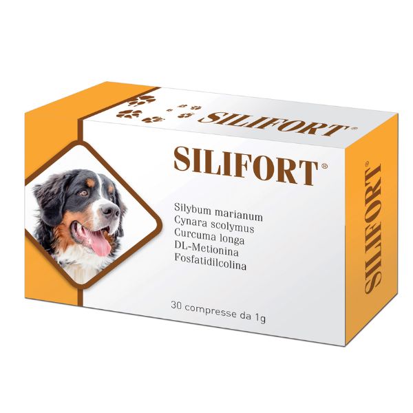 foto del prodotto aurora biofarma silifort compresse cane e gatto 30 compresse da 1g 1 ordine scegli lo sconto bzr5 bzr20 200 punti fedelt integratori per cani