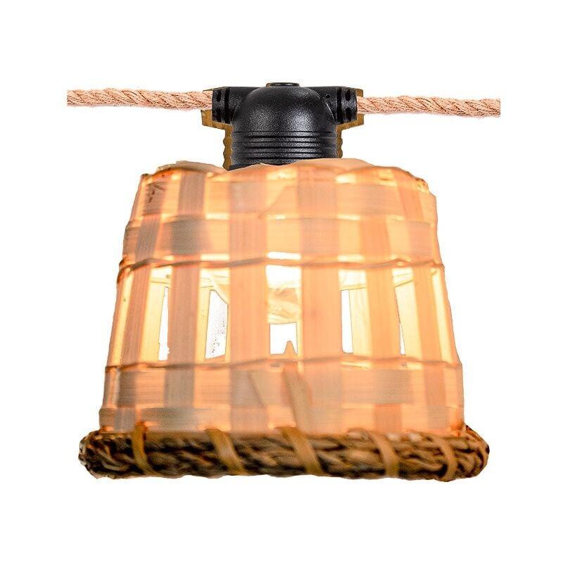 foto del prodotto aurora luce a corda per interni ed esterni. 10 lampadine led a luce calda con carica solare e batteria ricaricabile. prodotto in spagna