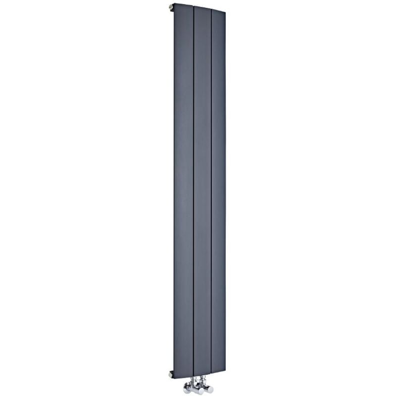 foto del prodotto aurora radiatore di design verticale 1600mm x 280mm antracite con attacco centrale hudson reed