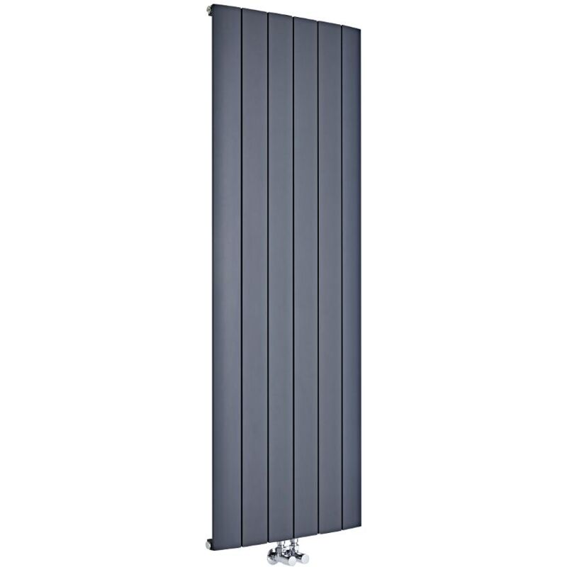 foto del prodotto aurora radiatore di design verticale 1600mm x 565mm antracite con attacco centrale hudson reed