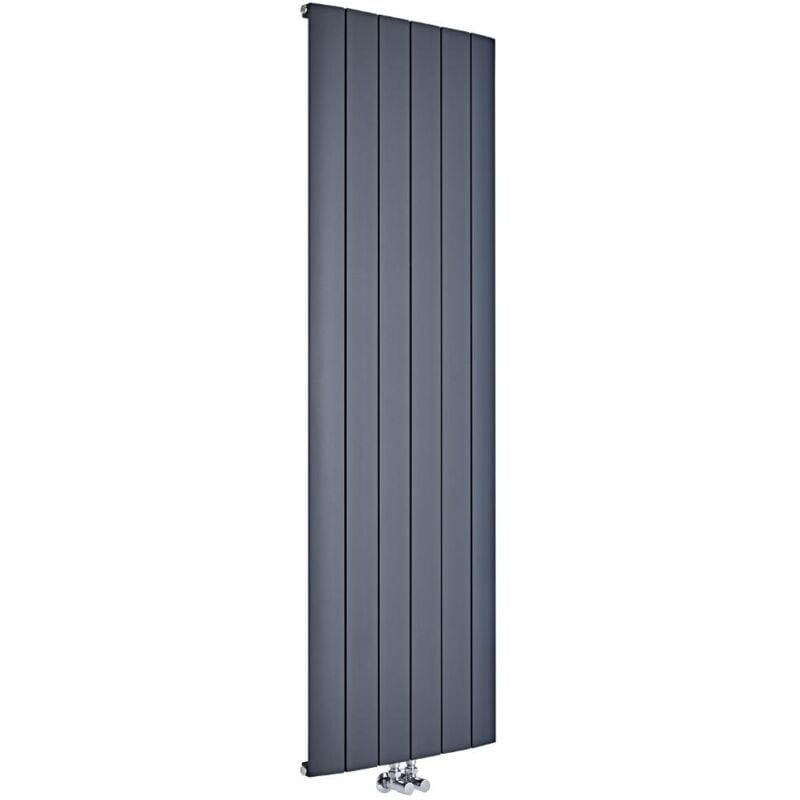 foto del prodotto aurora radiatore di design verticale 1800mm x 565mm antracite con attacco centrale hudson reed