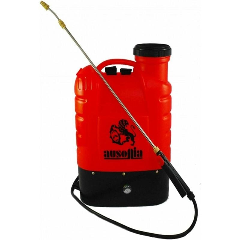 foto del prodotto ausonia pompa elettrica a spalla lt.16 irroratrice piombo 12v 10ah 38006